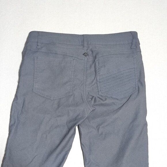 prAna pants women's size 4 grey colour Moto style straight leg skinny stretchy - Picture 4 of 14